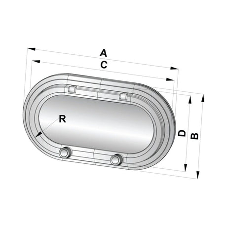 Vetus Porthole PM Category AI (220x122mm Cut Out)_Additional1