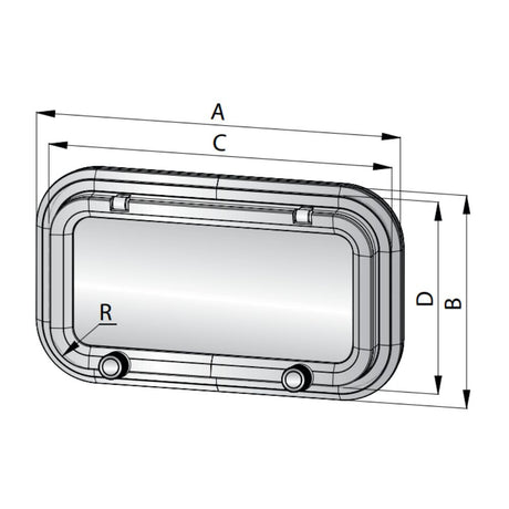 Vetus Porthole PZ Category AI (277x140mm Cut Out)_Additional1