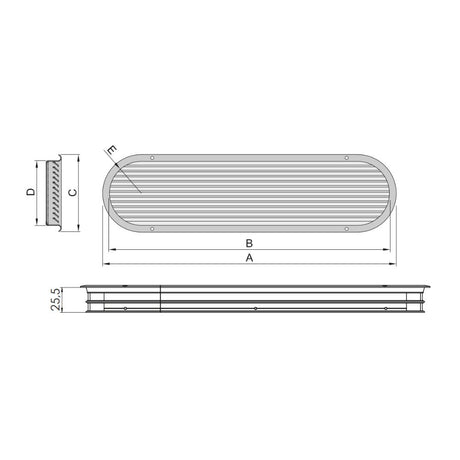 Vetus Louvered Air Suction Vent Type SSV 125_Additional1