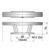 Vetus Stainless Steel cleat Type TAURUS 3, Length 10"_Additional1