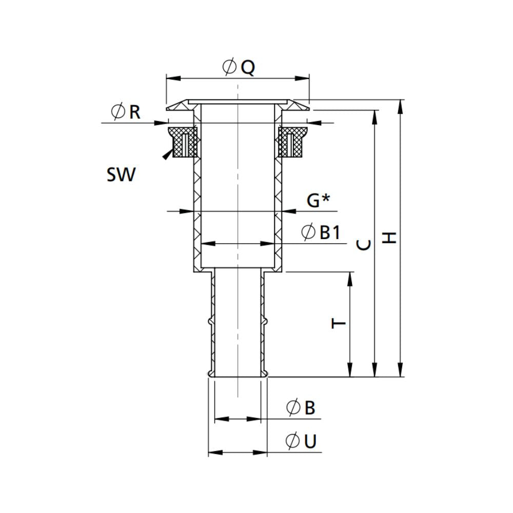 Vetus Thru - Hull Fitting for Hose 5/8"_Additional1