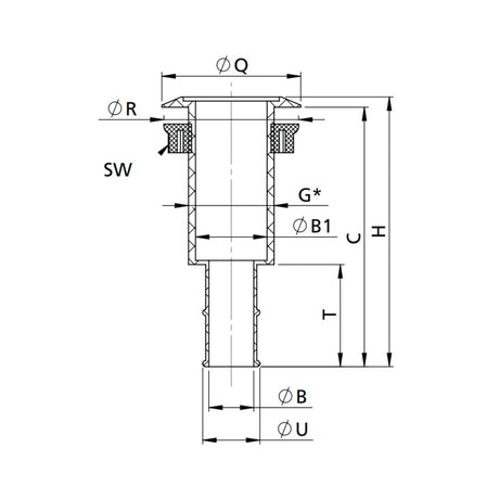 Vetus Thru - Hull Fitting for Hose 5/8"_Additional1