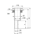 Vetus Thru - Hull Fitting for Hose 1"_Additional1