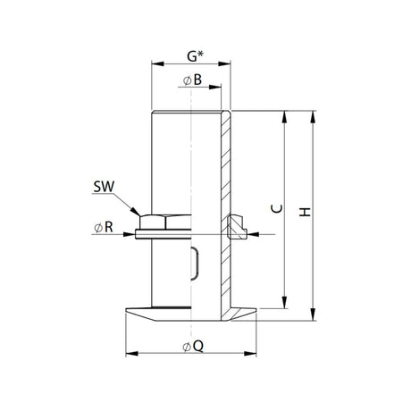 Vetus Stainless Thru Hull, NPTM 1 1/2"_Additional1