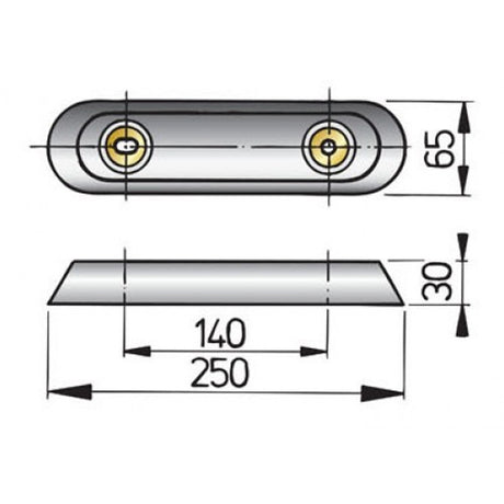 Vetus Hull Anode Type 25, Zinc (excl. Connection Kit)_Additional1