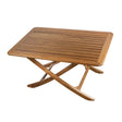 Whitecap Teak Large Adjustable Slat Top Table