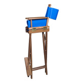 Whitecap Captain&#39;s Chair w/Blue Seat Covers - Teak_Additional1