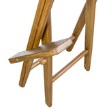 Whitecap Captain&#39;s Chair w/Natural Seat Covers - Teak_Additional2