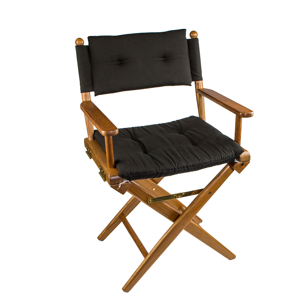 Whitecap Director&#39;s Chair w/Black Cushion - Teak