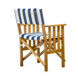 Whitecap Director&#39;s Chair II w/Navy &amp; White Cushion - Teak_Additional2