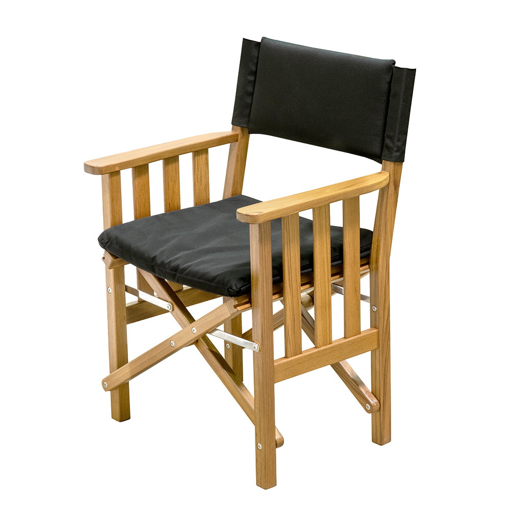 Whitecap Director&#39;s Chair II w/Black Cushion - Teak_Additional1