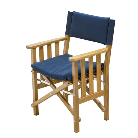 Whitecap Director&#39;s Chair II w/Navy Cushion - Teak_Additional1