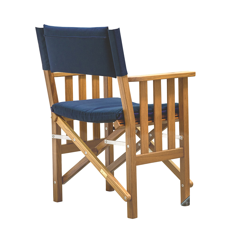 Whitecap Director&#39;s Chair II w/Navy Cushion - Teak_Additional2