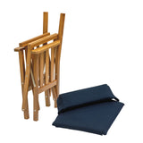 Whitecap Director&#39;s Chair II w/Navy Cushion - Teak_Additional3