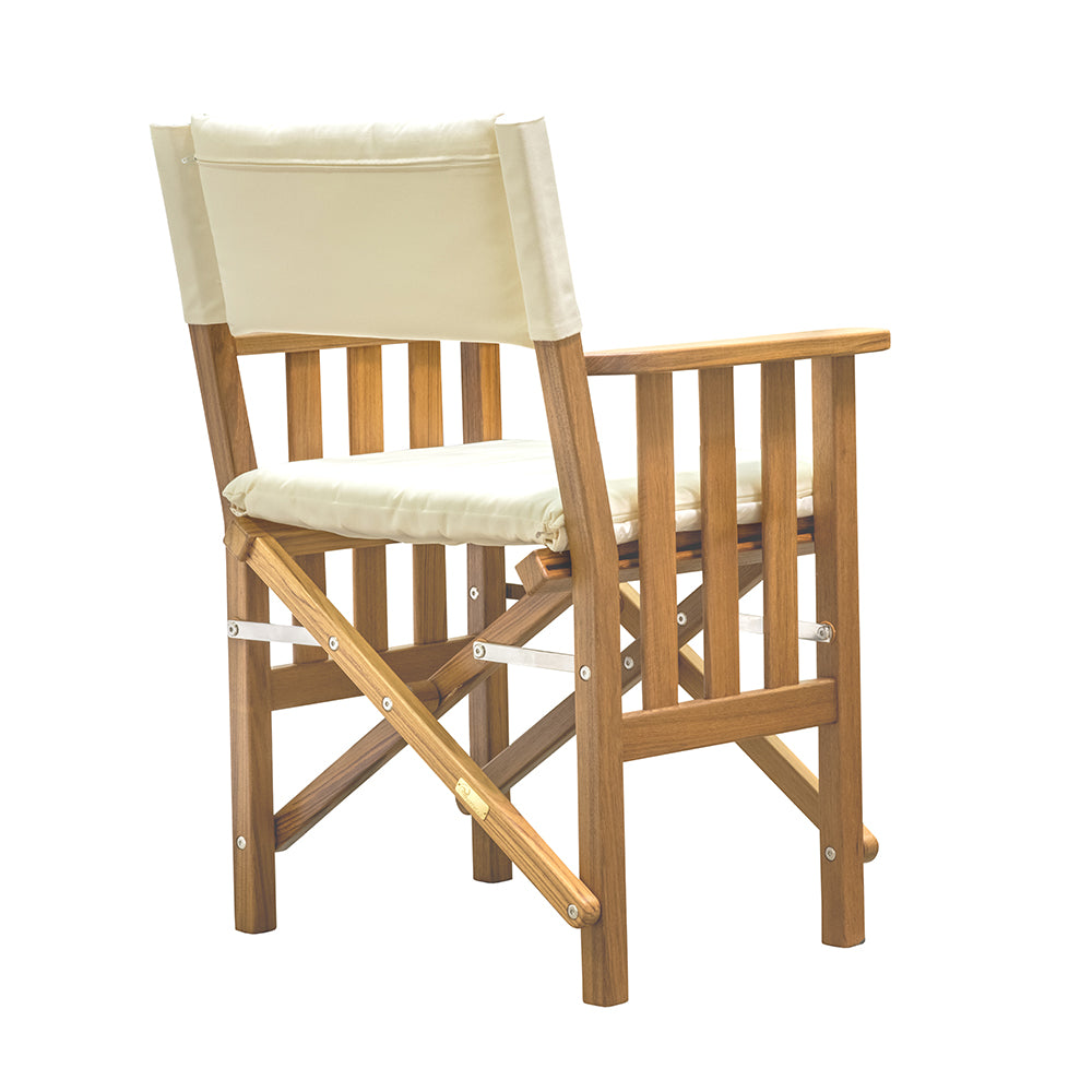 Whitecap Director&#39;s Chair II w/Cream Cushion - Teak_Additional2