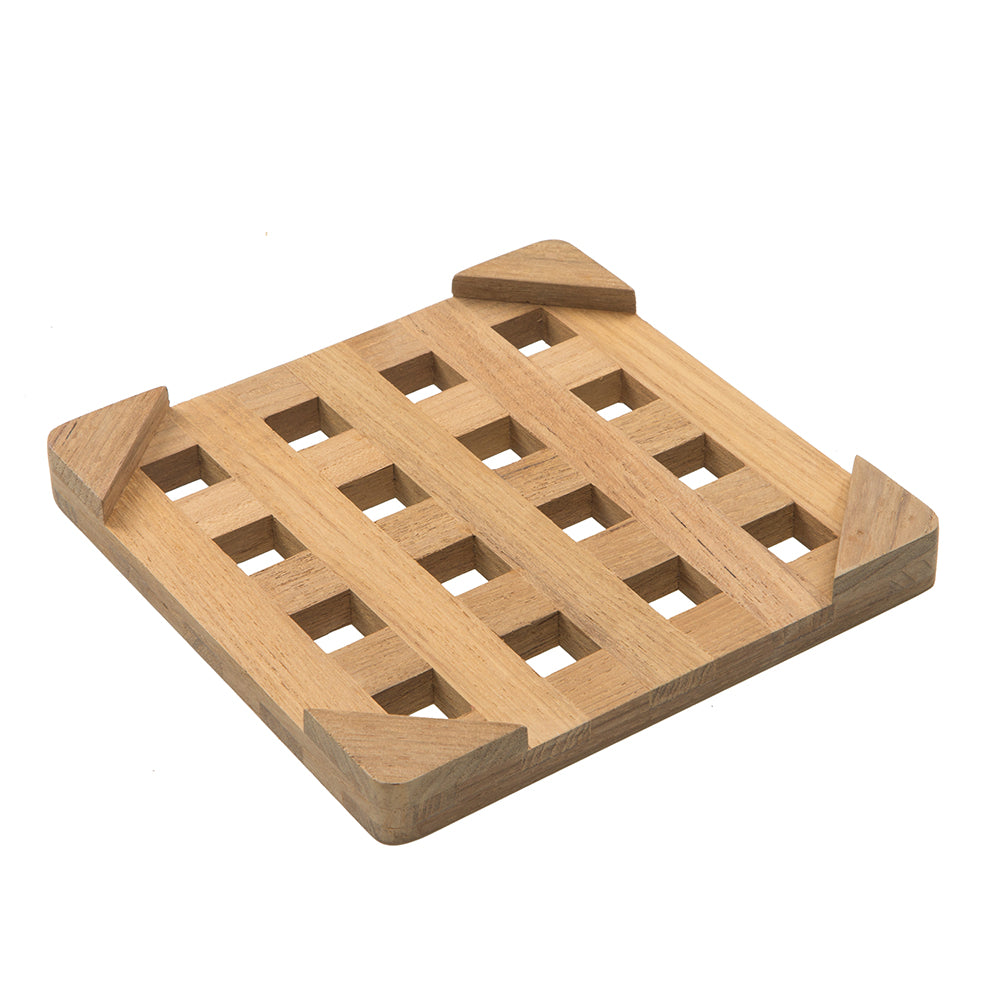 Whitecap Teak Small Square Trivet - 6"_Additional1