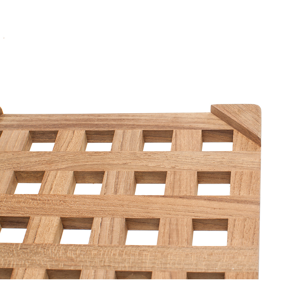 Whitecap Teak Large Square Trivet - 8"_Additional2