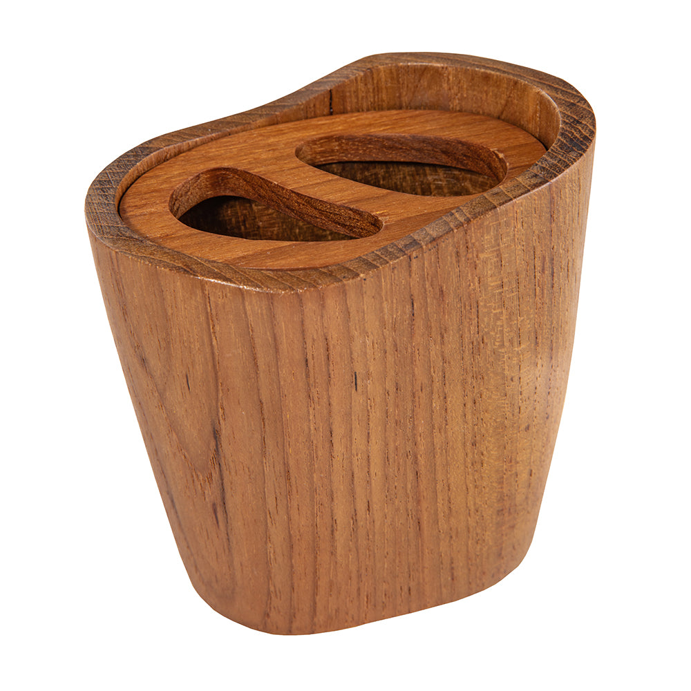 Whitecap Oval Toothbrush Holder (Oiled) - Teak_Additional1