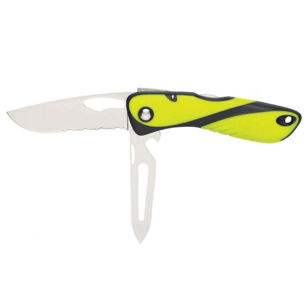 Wichard Rigging Knife - Offshore Serrated (Photoluminescent) - w/ Shackler