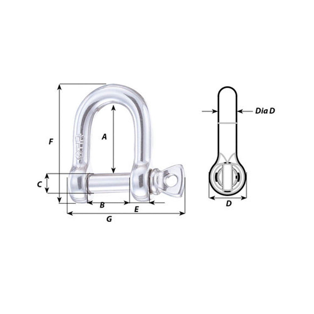 Wichard HR D Shackle - 1/4 in._Additional1