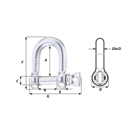 Wichard HR D Shackle - 1/4 in._Additional1