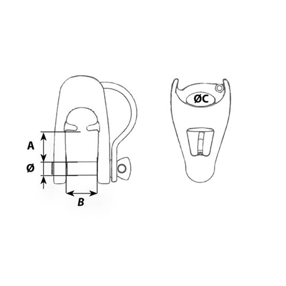 Wichard MXEvo 2:1 Main Halyard Shackle - 8mm Captive Pin, for Max Rope Size 10mm_Additional1