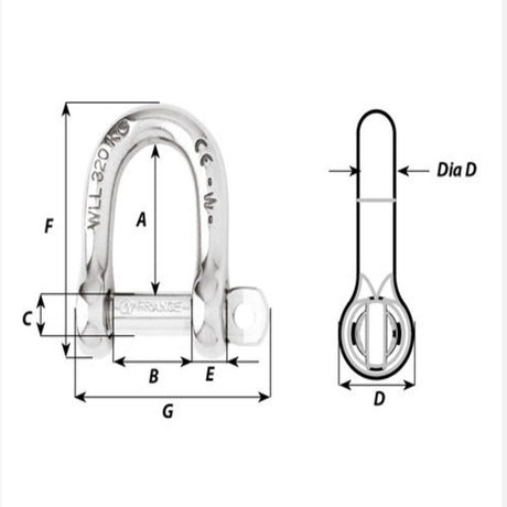 Wichard Self-Locking D Shackle - 5/32 in._Additional1