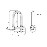 Wichard Self-Locking Long D Shackle - 5/16 in._Additional1