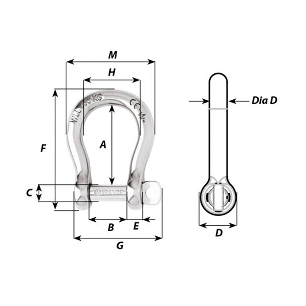 Wichard Self-Locking Bow Shackle - 13/32 in._Additional1