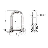 Wichard Self-Locking Large Opening Shackle - 1/4 in._Additional1