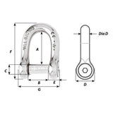 Wichard Self-Locking Allen Head Pin D Shackle - 6mm_Additional1