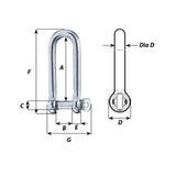 Wichard Captive Pin Long D Shackle - 13/32 in._Additional1