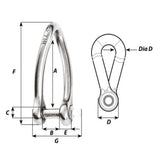 Wichard Captive Twisted Shackle - 3/16 in._Additional1