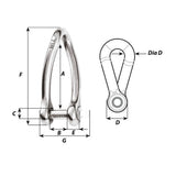 Wichard Captive Twisted Shackle - 1/4 in._Additional1