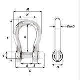 Wichard Captive Pin Bow Shackle - 3/16 in._Additional1