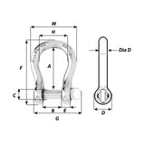 Wichard Captive Pin Bow Shackle - 5/16 in._Additional1