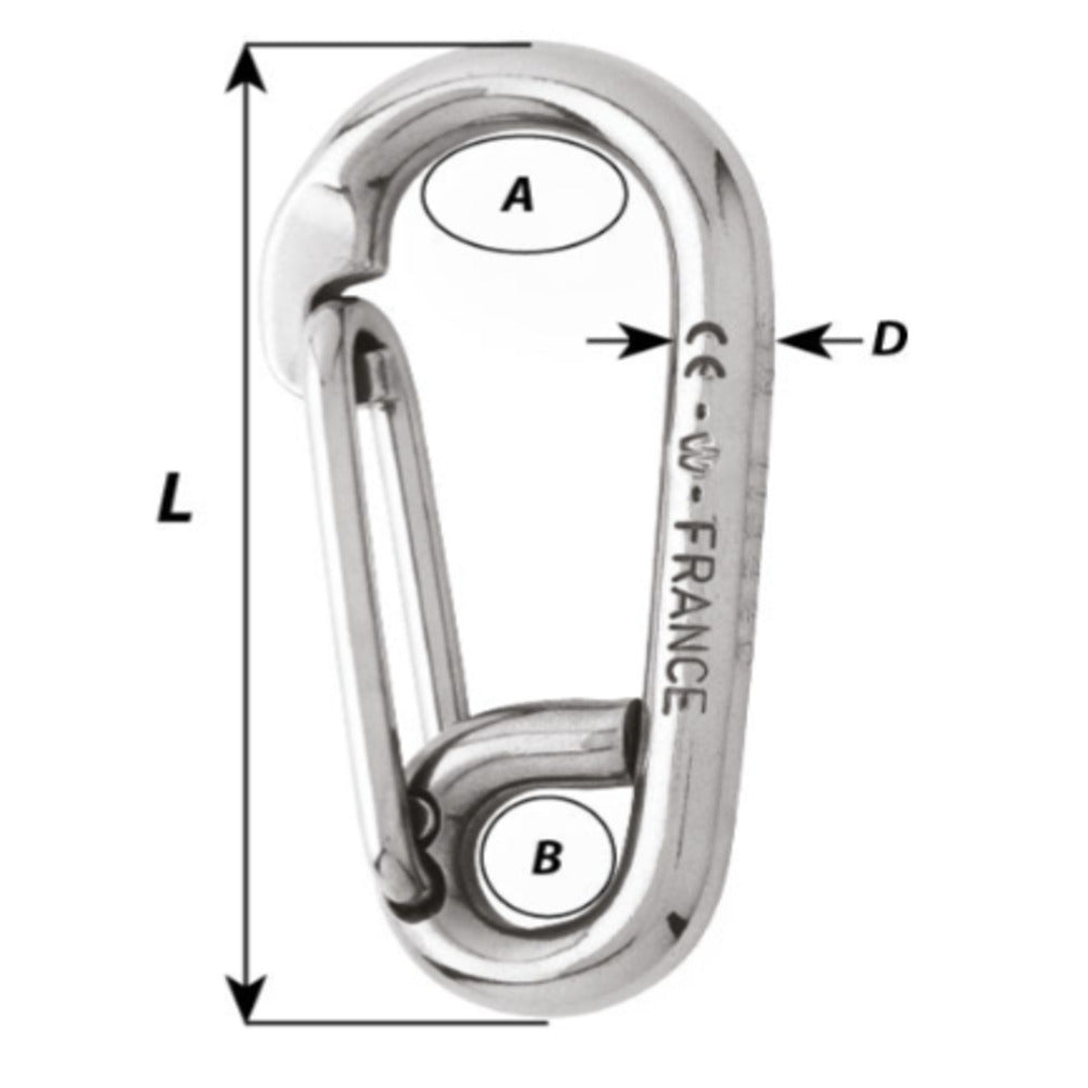 Wichard Carbine Hook - Symmetric with Eye 1/4 in._Additional1