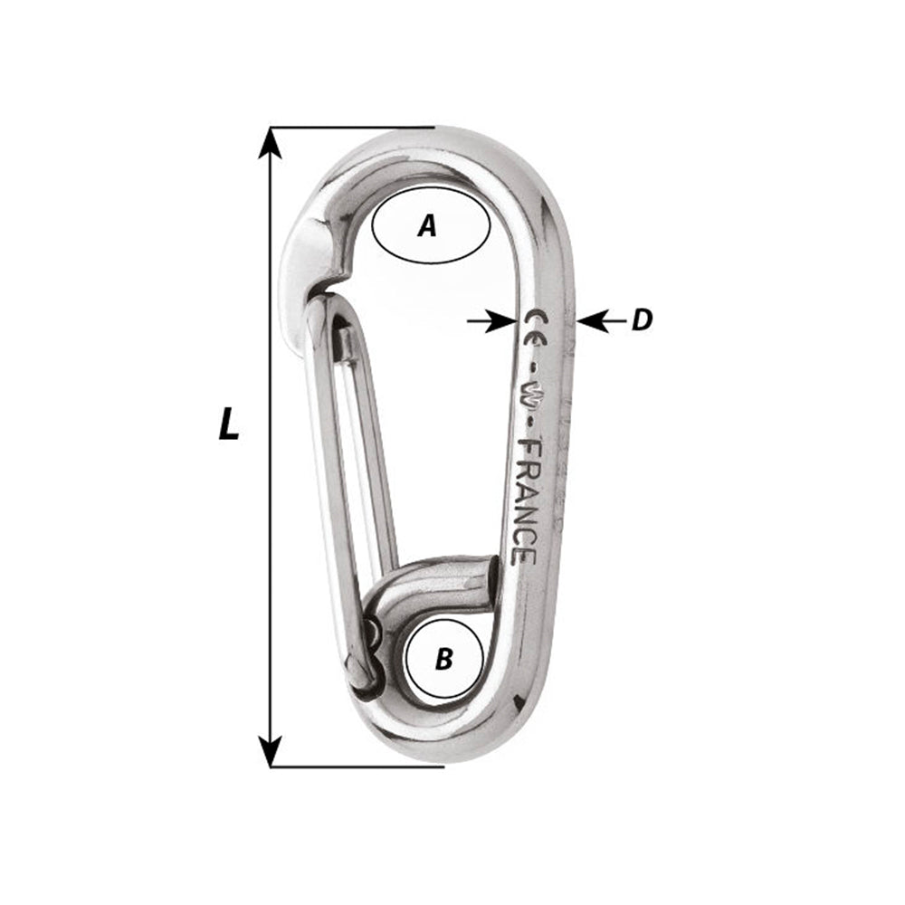 Wichard Carbine Hook - Symmetric with Eye 5/16 in._Additional1