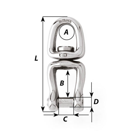 Wichard SwivelÂ  - Pin with Allen Head - Medium_Additional1