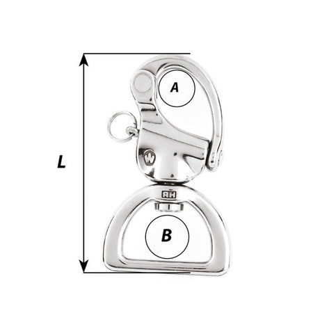 Wichard HR Snap Shackle - Webbing Swivel - Medium_Additional1