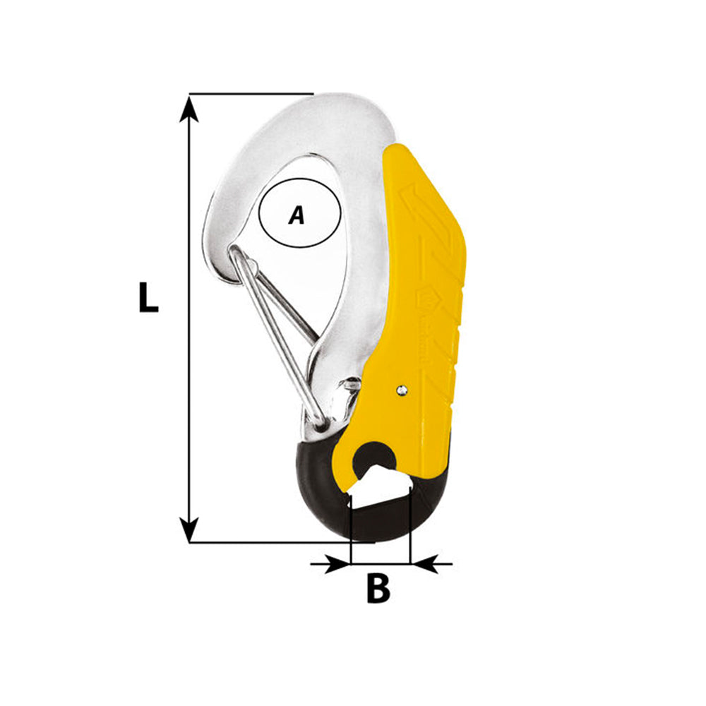 Wichard Safety Snap Hook - Double Action - Yellow_Additional1