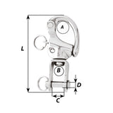 Wichard HR Snap Shackle - Clevis Pin Swivel - Small_Additional1