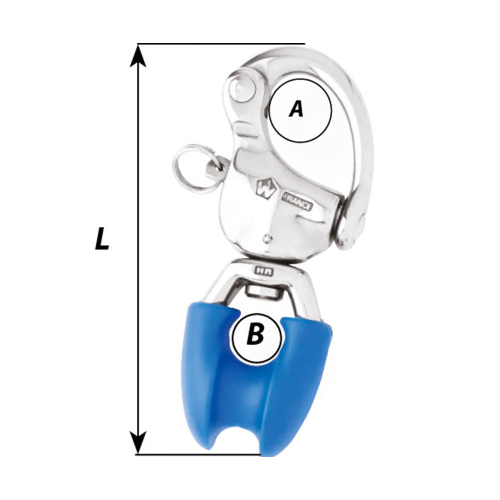 Wichard HR Snap Shackle - Thimble Eye - Medium_Additional1