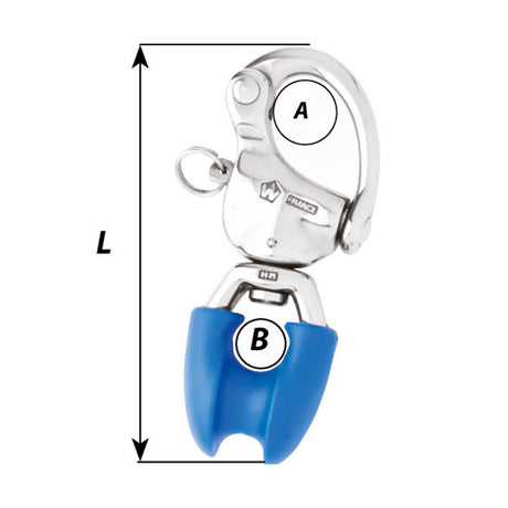 Wichard HR Snap Shackle - Thimble Eye - Medium_Additional1