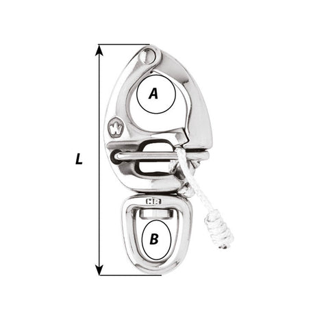 Wichard Quick Release Snap Shackle - Swivel Eye - XSmall_Additional1