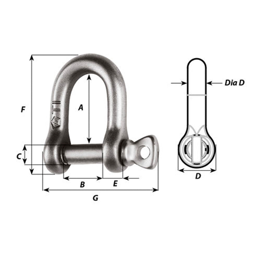 Wichard Titanium D Shackle - 5/16 in._Additional1