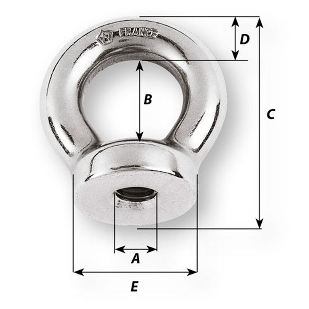 Wichard Eye Bolt - 35/64 in. dia. - 3-5/32 in. Length_Additional1