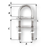 Wichard Standard U-Bolt - 13/64 in. dia. - 2-23/64 in. Length_Additional1