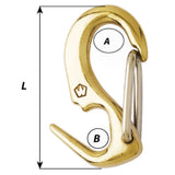 Wichard One Hand Sail Snap - Brass - 2 5/32 in._Additional1