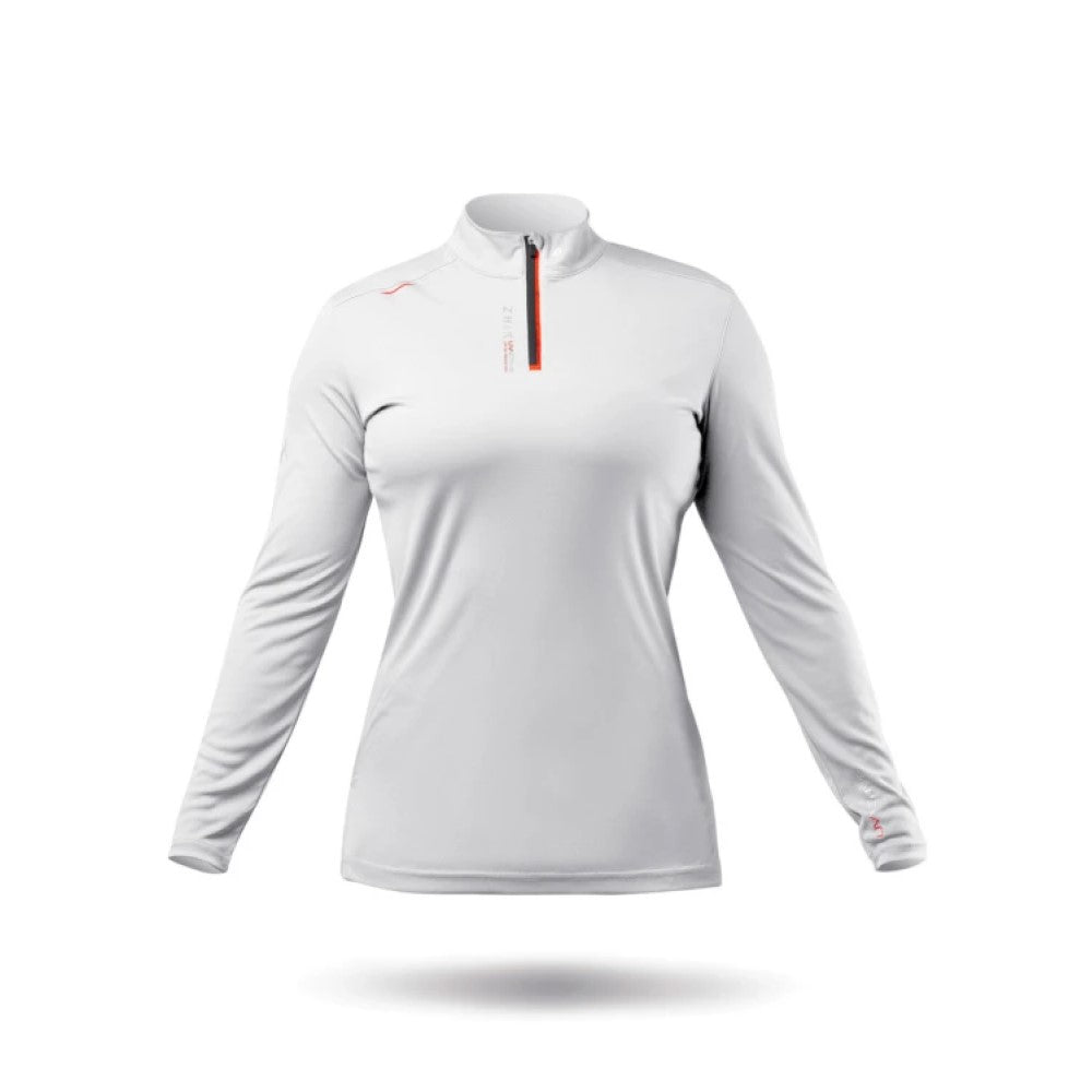 Zhik UV Active High Collar 1/4 Zip Top (Women) - White